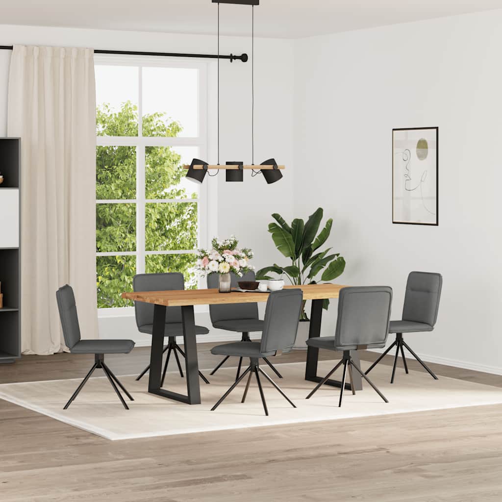 vidaXL Esszimmerstühle 6 Stk. Dunkelgrau Stoff
