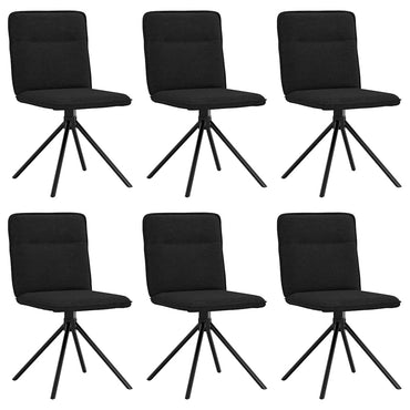 vidaXL Esszimmerstühle 6 Stk. Schwarz Stoff