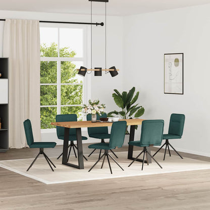 vidaXL Chaises de salle à manger 6 pcs Tissu vert foncé