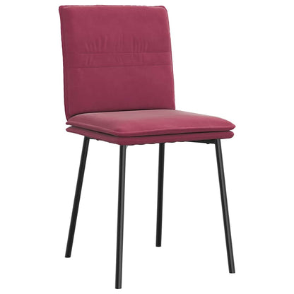 vidaXL Chaises de salle à manger 6 pcs Velours Rouge bordeaux