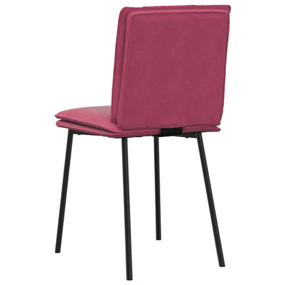 vidaXL Chaises de salle à manger 6 pcs Velours Rouge bordeaux