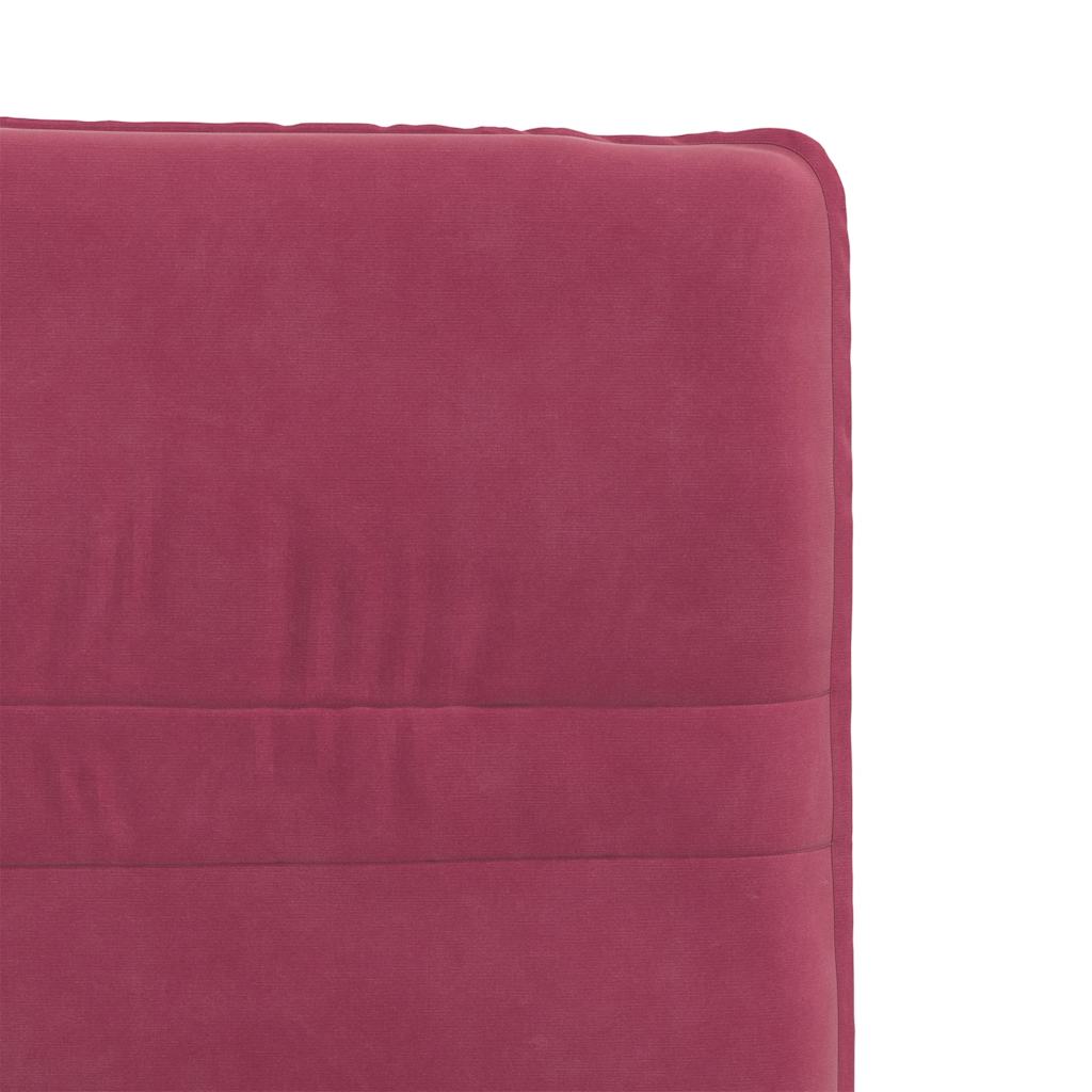 vidaXL Chaises de salle à manger 6 pcs Velours Rouge bordeaux