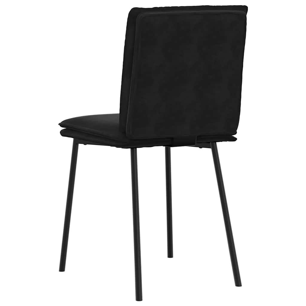 vidaXL Esszimmerstühle 6 Stk. Schwarz Samt