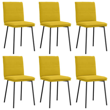 vidaXL Chaises de salle à manger 6 pcs Velours jaune