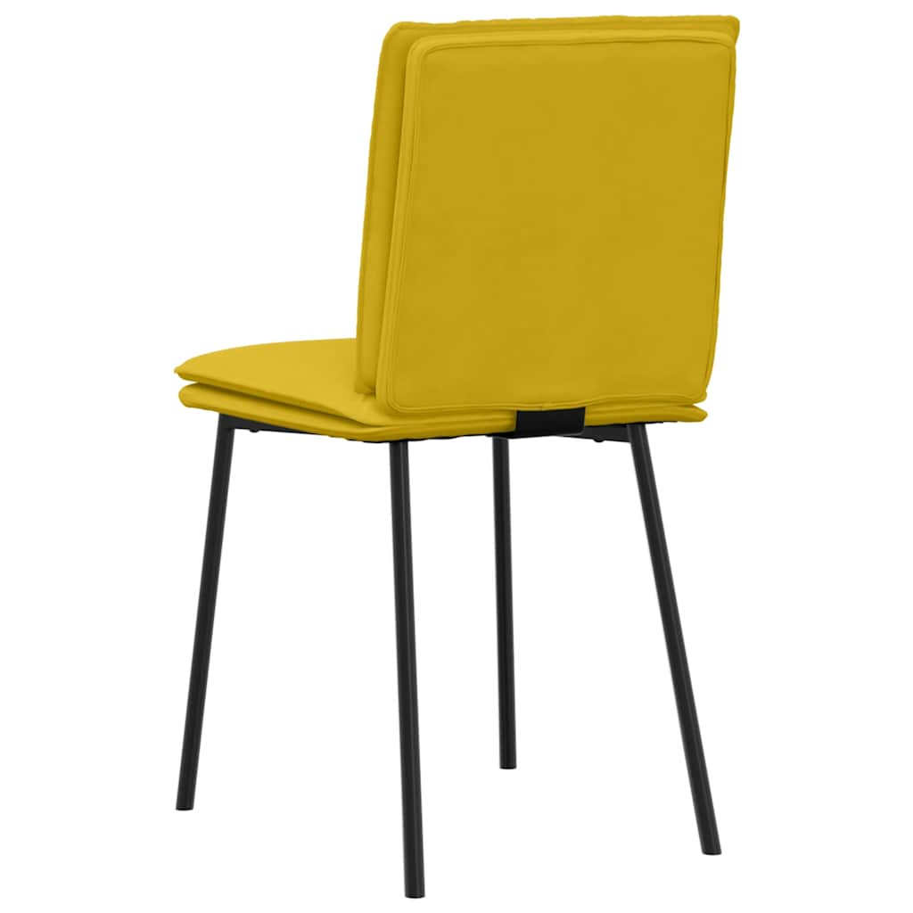 Esszimmerstühle 6 Stk. Gelb Samt