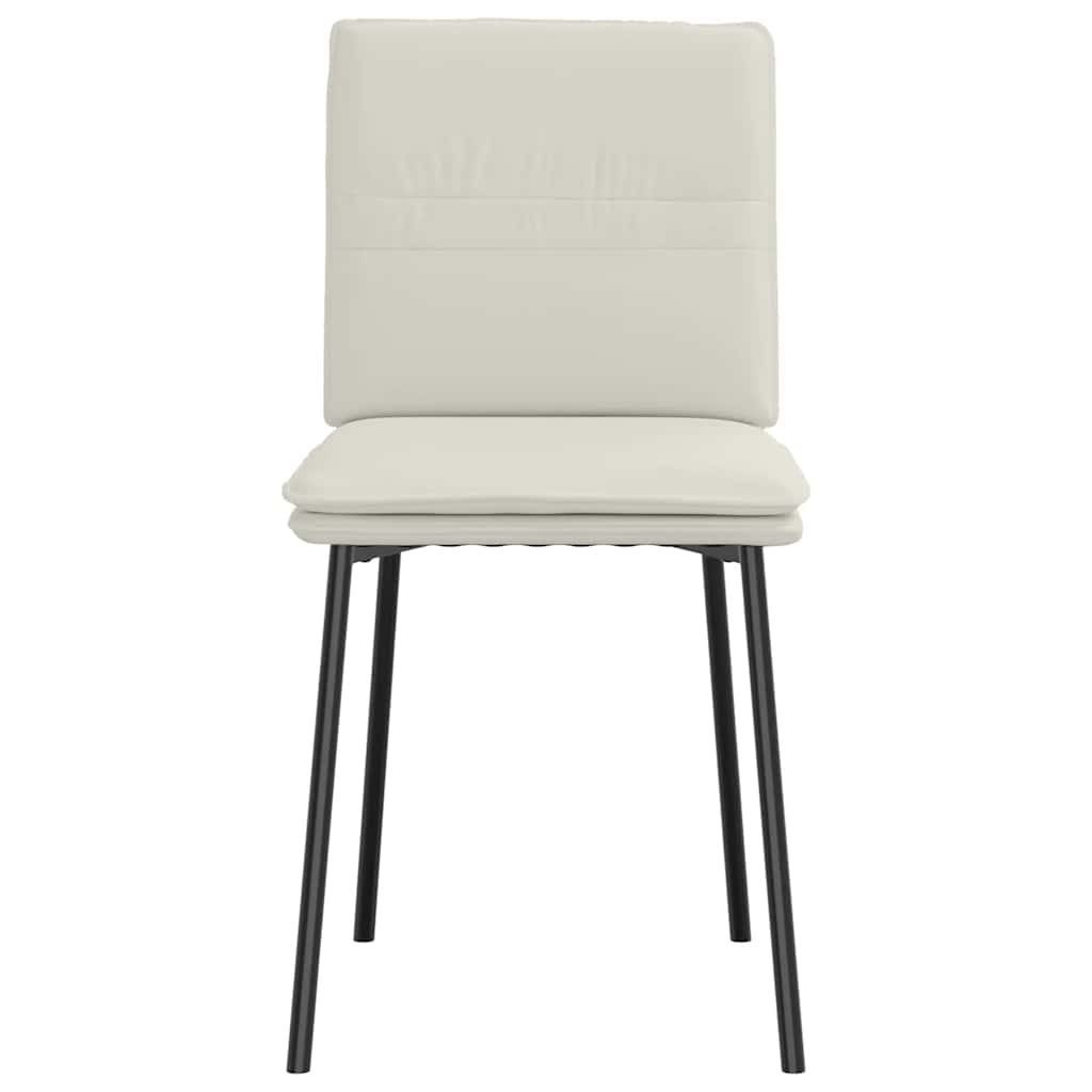 vidaXL Esszimmerstühle 6 Stk. Creme Samt