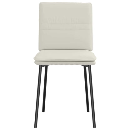 vidaXL Esszimmerstühle 6 Stk. Creme Samt