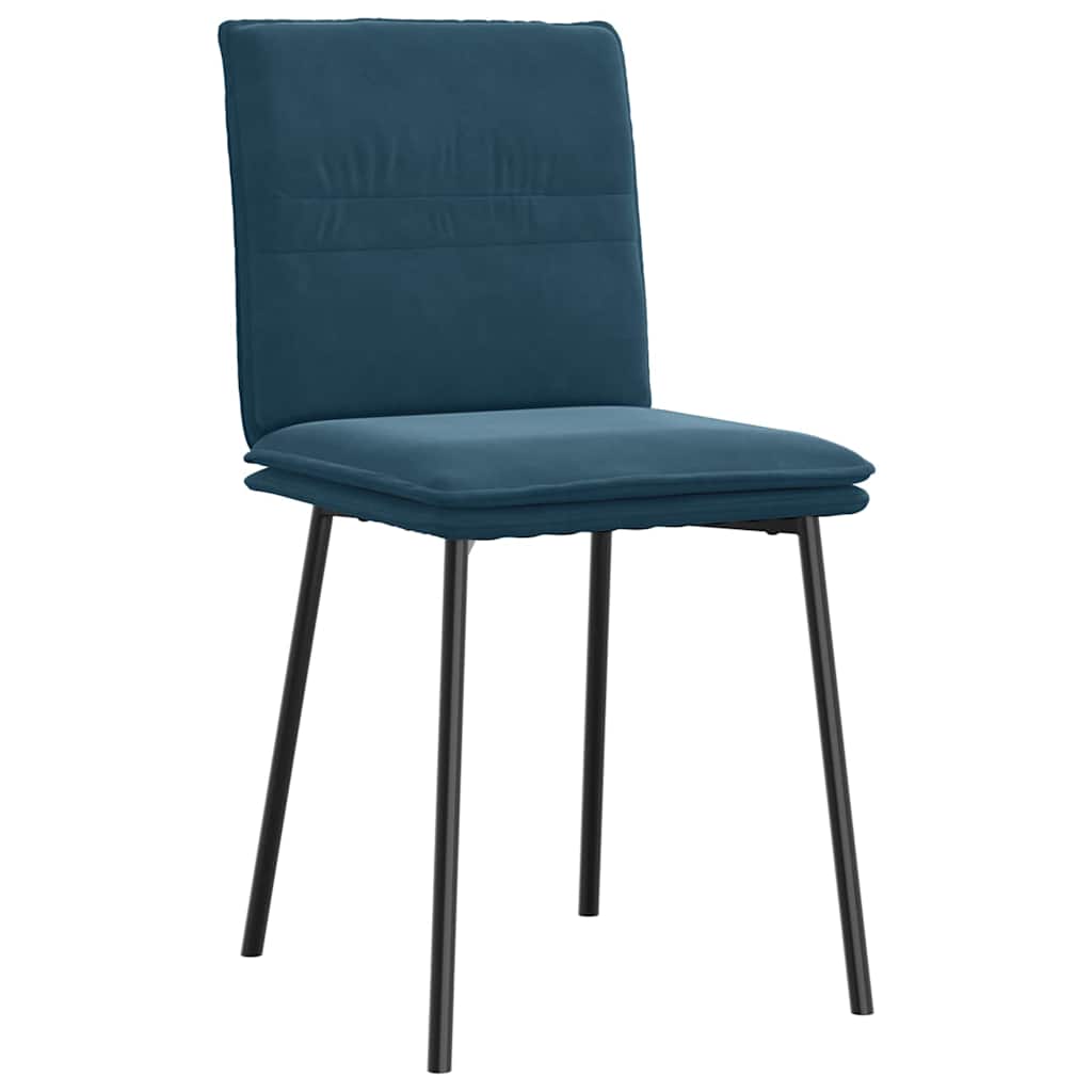 vidaXL Chaises de salle à manger 6 pcs Bleu velours