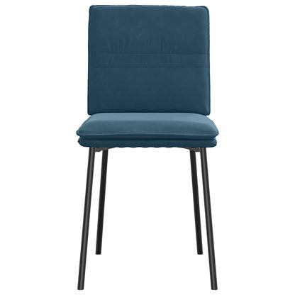 vidaXL Chaises de salle à manger 6 pcs Bleu velours