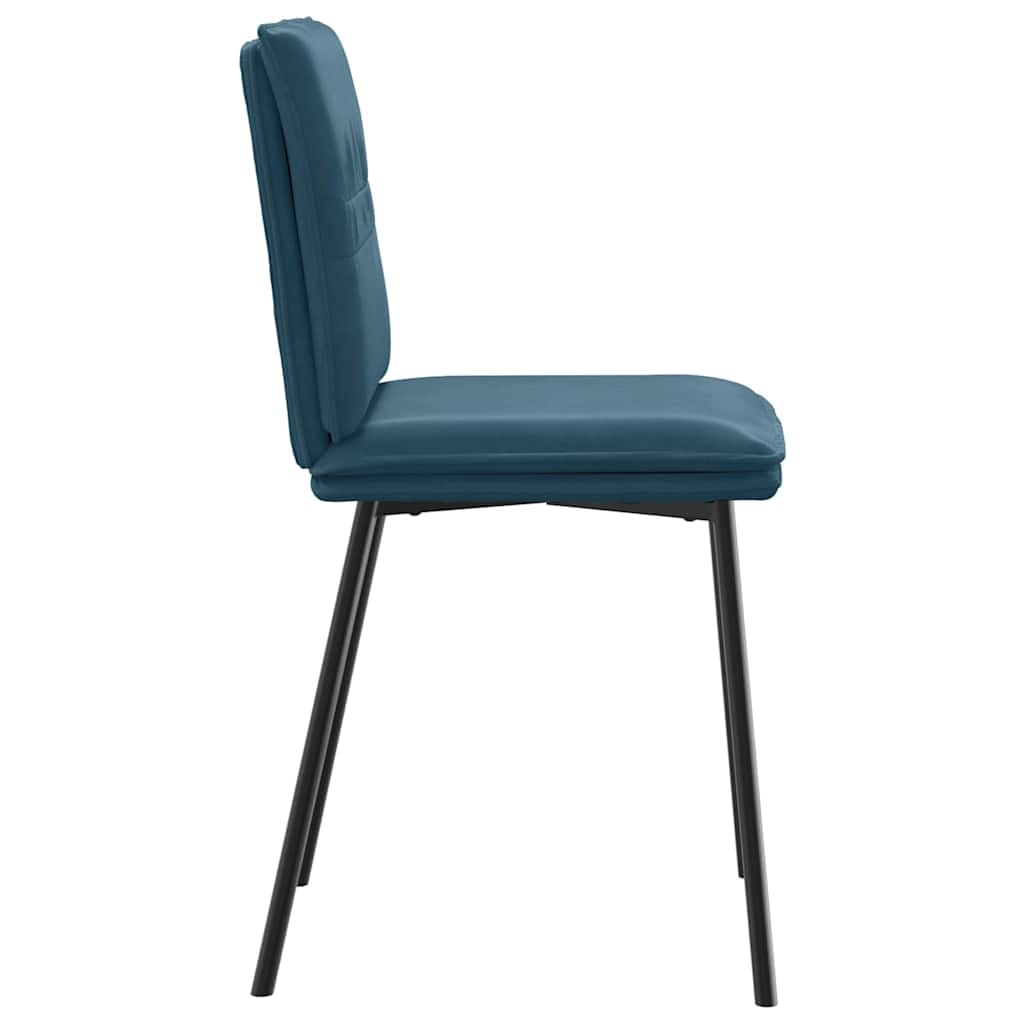 vidaXL Chaises de salle à manger 6 pcs Bleu velours