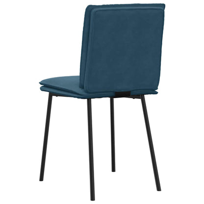 vidaXL Chaises de salle à manger 6 pcs Bleu velours