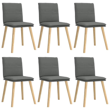 vidaXL Chaises de salle à manger 6 pcs Tissu gris foncé