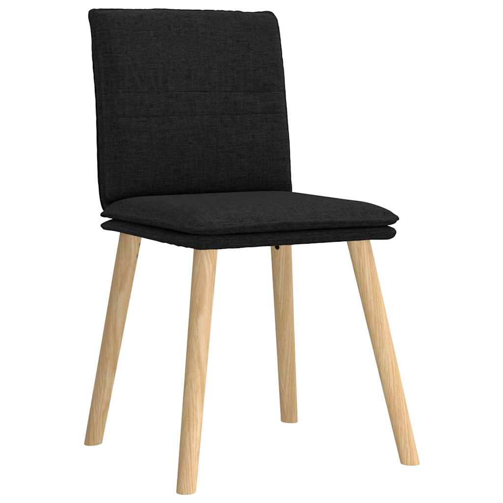 vidaXL Chaises de salle à manger 6 pcs Tissu noir