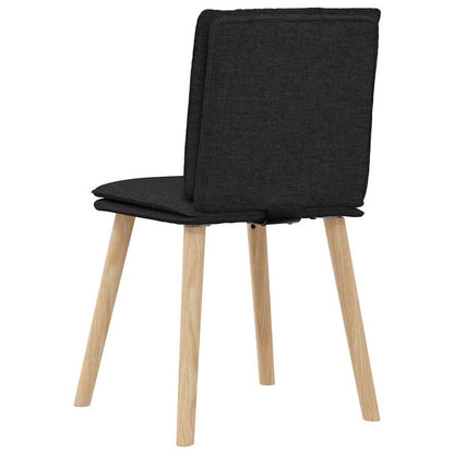 vidaXL Chaises de salle à manger 6 pcs Tissu noir