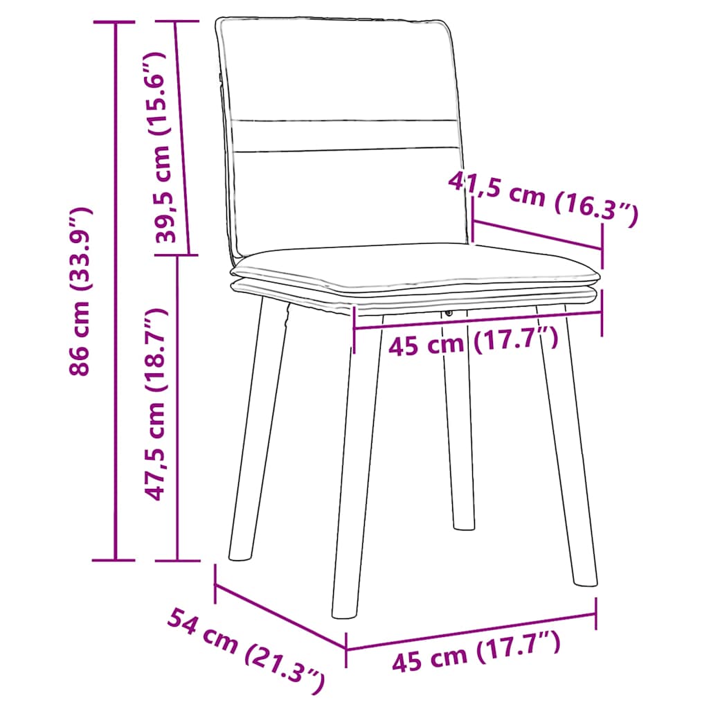 vidaXL Chaises de salle à manger 6 pcs Tissu noir