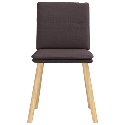 vidaXL Esszimmerstühle 6 Stk. Dunkelbraun Stoff