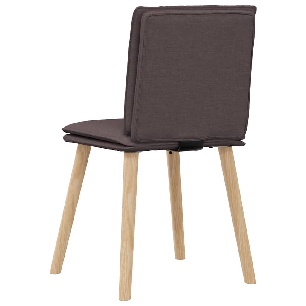 vidaXL Esszimmerstühle 6 Stk. Dunkelbraun Stoff