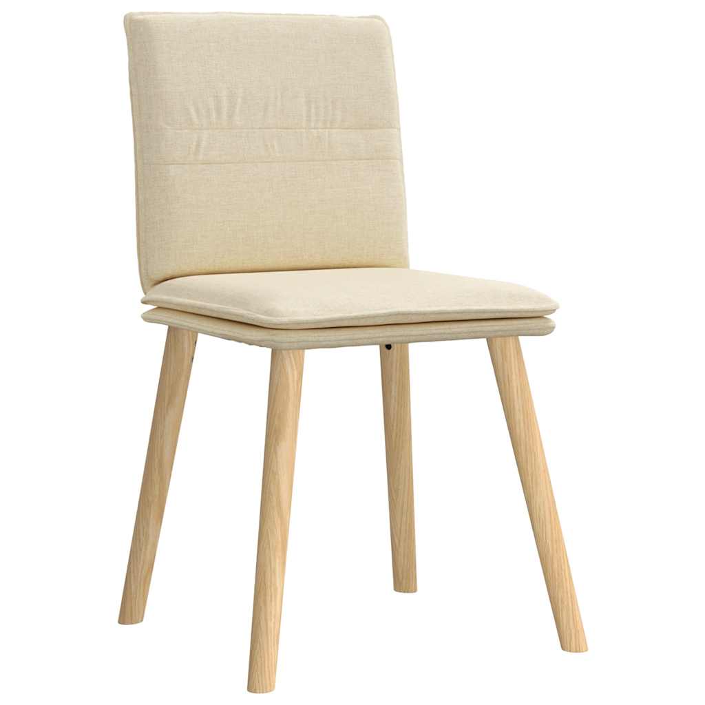 vidaXL Esszimmerstühle 6 Stk. Creme Stoff