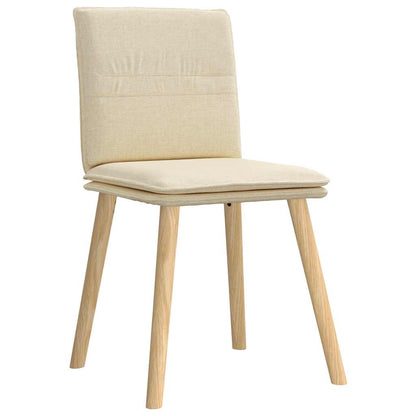 vidaXL Esszimmerstühle 6 Stk. Creme Stoff