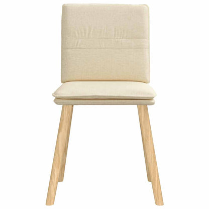 vidaXL Esszimmerstühle 6 Stk. Creme Stoff