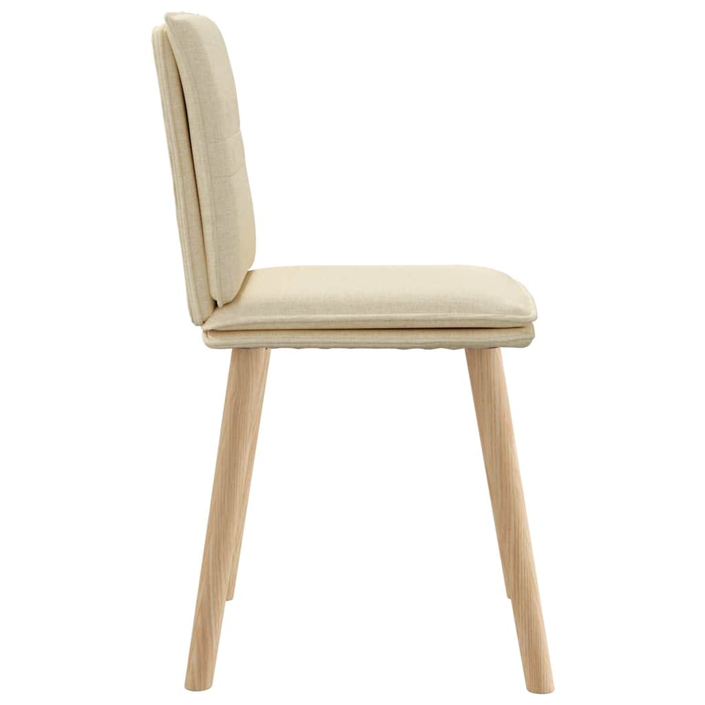 vidaXL Esszimmerstühle 6 Stk. Creme Stoff