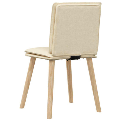 vidaXL Esszimmerstühle 6 Stk. Creme Stoff
