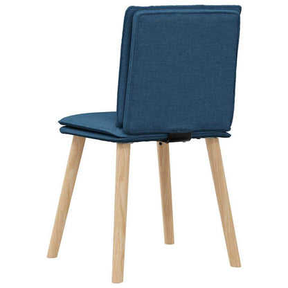 vidaXL Chaises de salle à manger 6 pcs Bleu Tissu