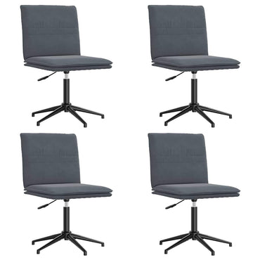vidaXL Esszimmerstühle 4 Stk. Dunkelgrau Samt