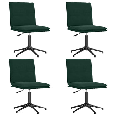 vidaXL Esszimmerstühle 4 Stk. Dunkelgrün Samt