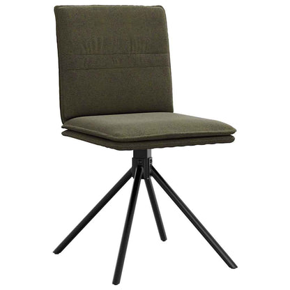 vidaXL Chaises de salle à manger 6 pcs Vert armée Aspect daim