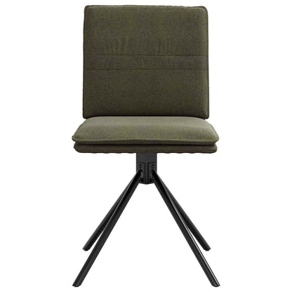 vidaXL Chaises de salle à manger 6 pcs Vert armée Aspect daim