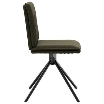 vidaXL Chaises de salle à manger 6 pcs Vert armée Aspect daim