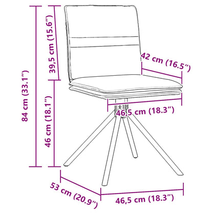 vidaXL Chaises de salle à manger 6 pcs Vert armée Aspect daim