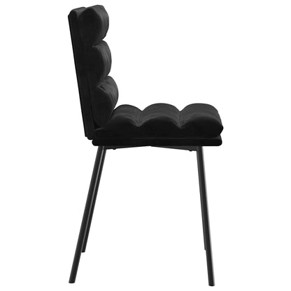 vidaXL Esszimmerstühle 6 Stk. Schwarz Samt