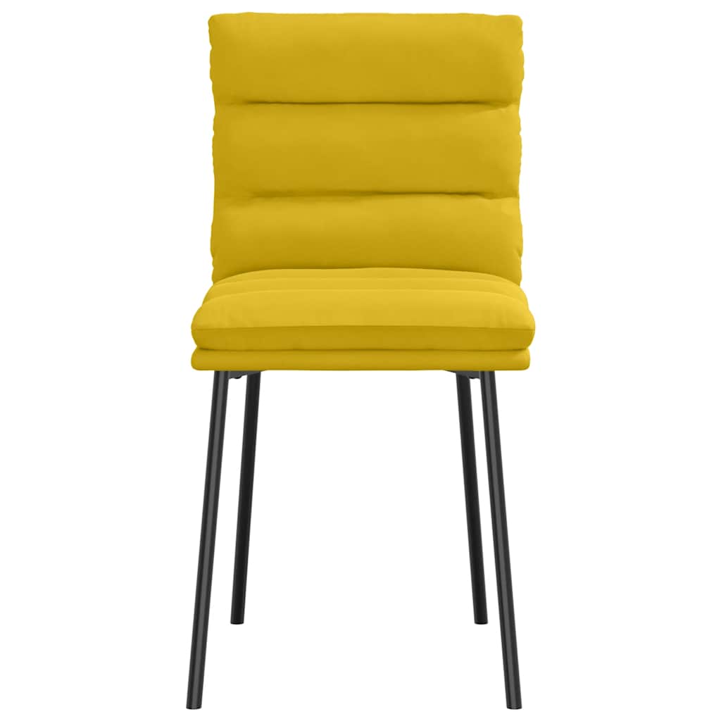 vidaXL Chaises de salle à manger 6 pcs Velours jaune