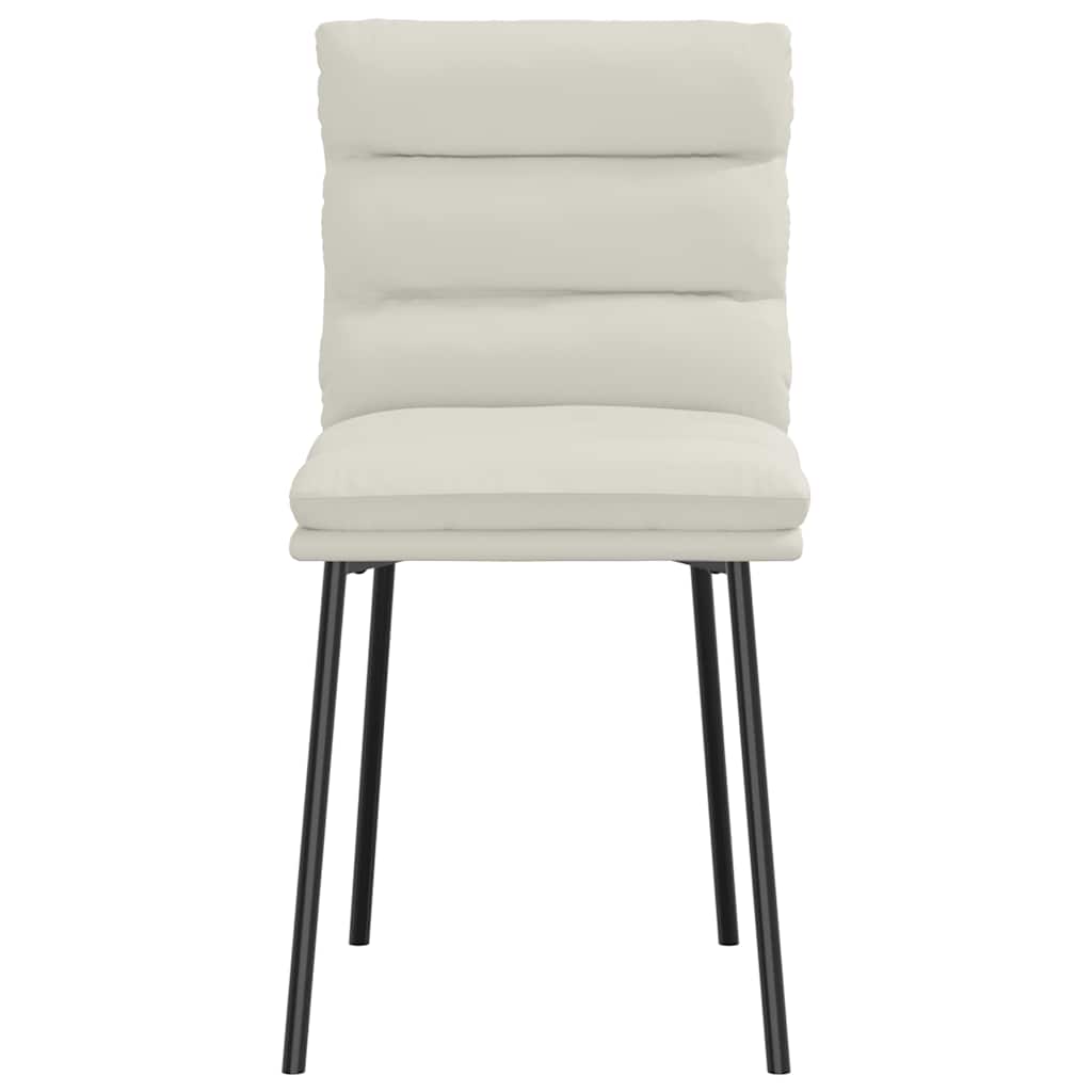 vidaXL Esszimmerstühle 6 Stk. Creme Samt