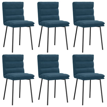 vidaXL Esszimmerstühle 6 Stk. Blau Samt
