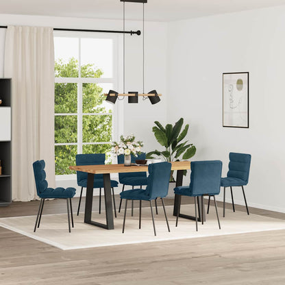 vidaXL Esszimmerstühle 6 Stk. Blau Samt