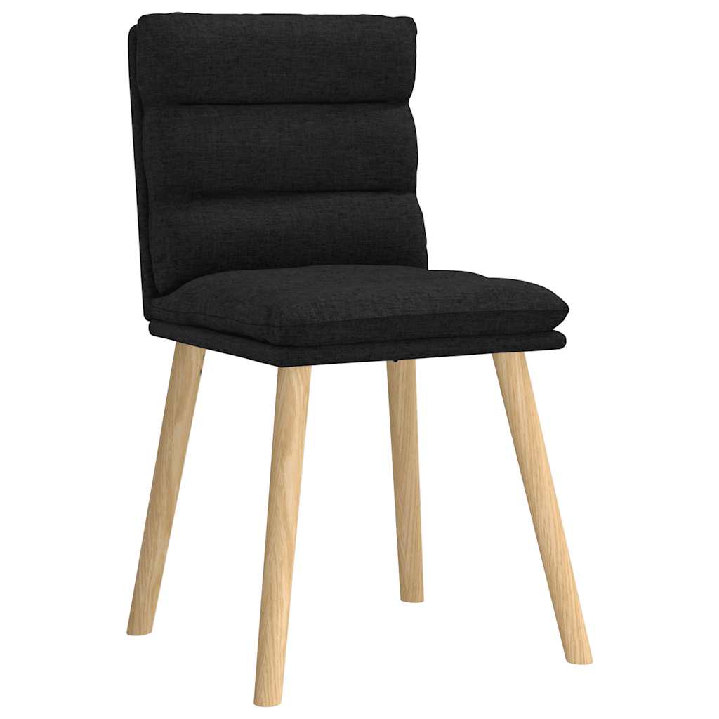 vidaXL Esszimmerstühle 6 Stk. Schwarz Stoff