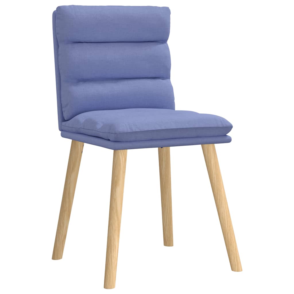 vidaXL Esszimmerstühle 6 Stk. Jeansblau Stoff