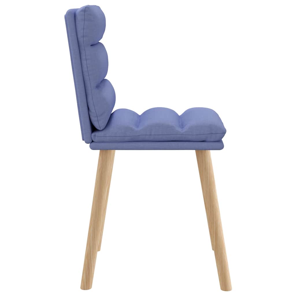 vidaXL Esszimmerstühle 6 Stk. Jeansblau Stoff