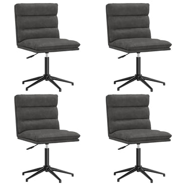 vidaXL Chaises de salle à manger 4 pcs Similicuir Noir