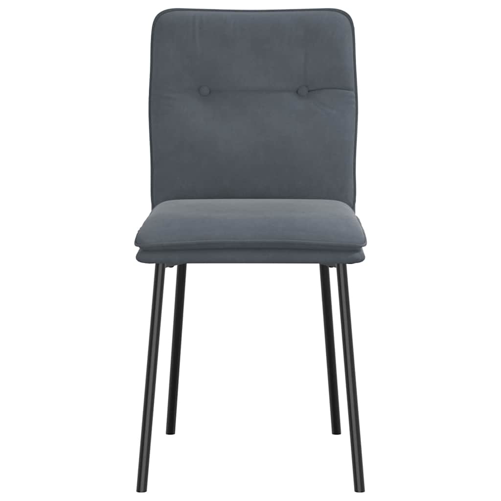 vidaXL Esszimmerstühle 6 Stk. Dunkelgrau Samt