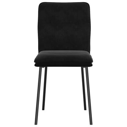 vidaXL Chaises de salle à manger 6 pcs Velours noir