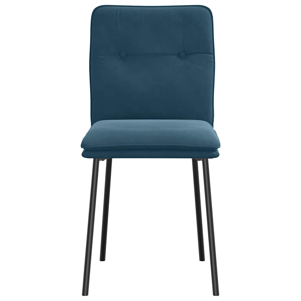 vidaXL Chaises de salle à manger 6 pcs Bleu velours