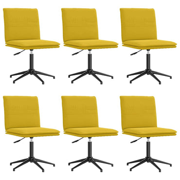 vidaXL Chaises de salle à manger 6 pcs Velours jaune