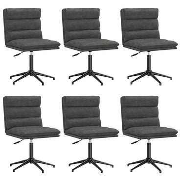 vidaXL Esszimmerstühle 6 Stk. Schwarz Kunstleder