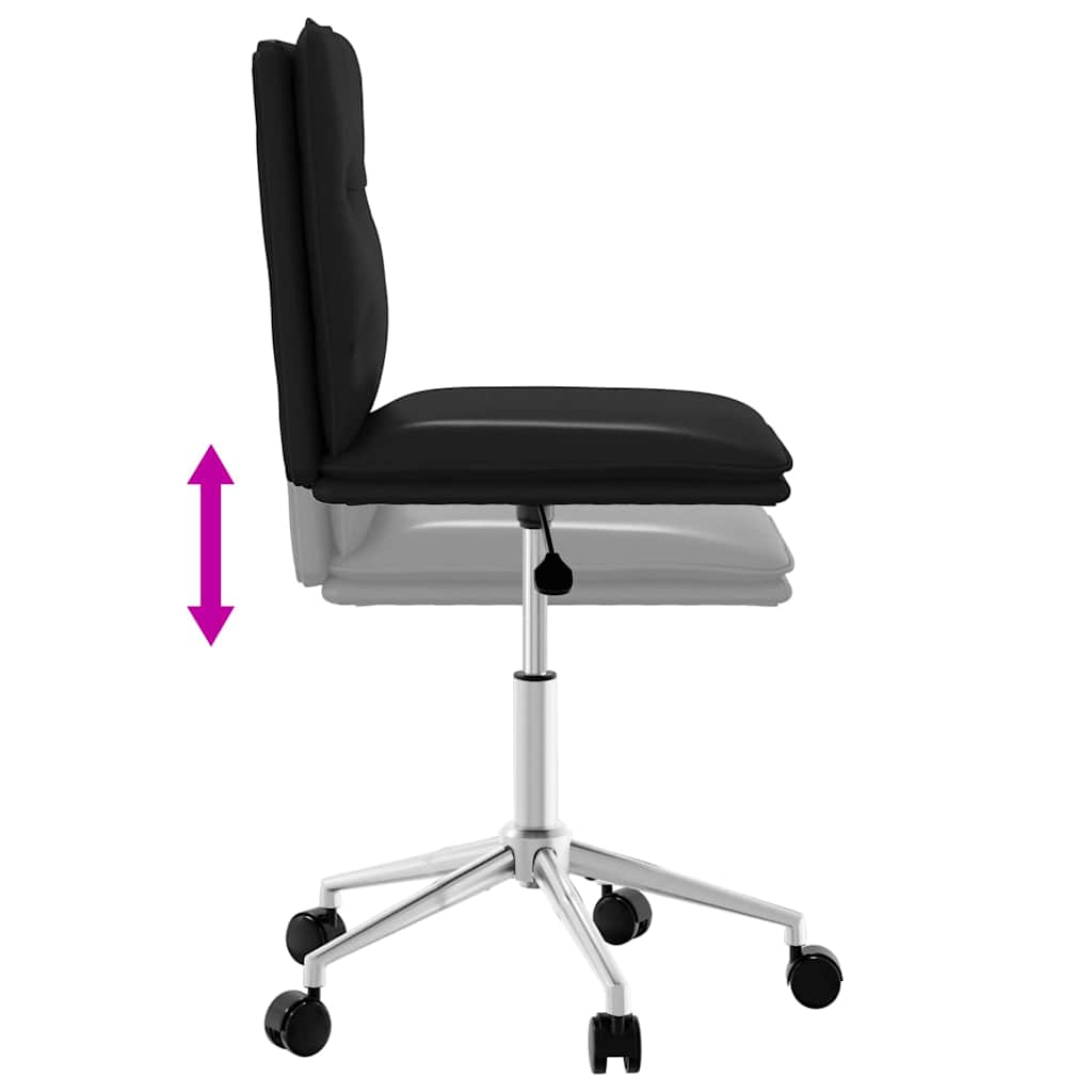 vidaXL Chaises de salle à manger 6 pcs Similicuir Noir