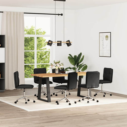 vidaXL Chaises de salle à manger 6 pcs Similicuir Noir