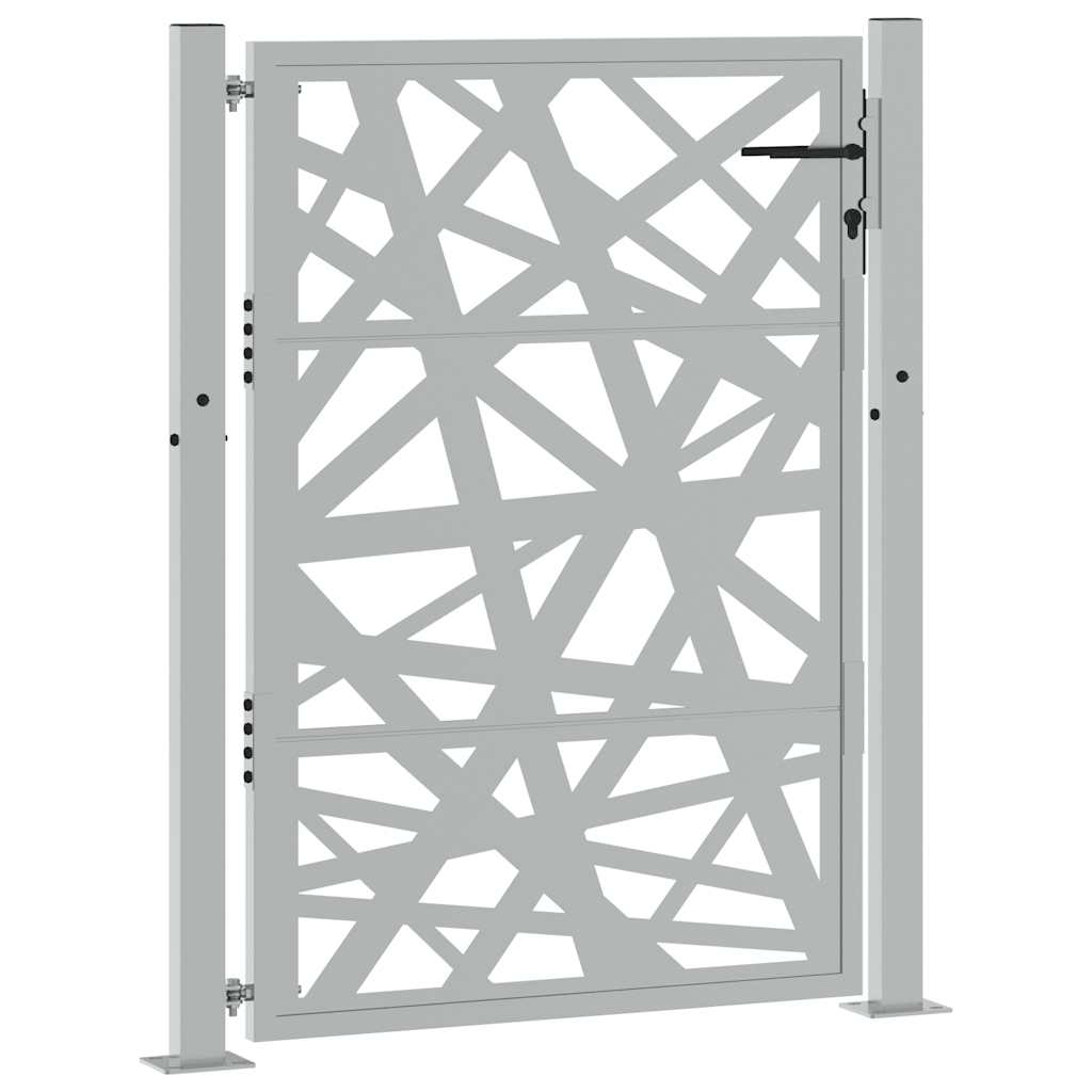 Gartentor 100x125 cm Cortenstahl Helles Design